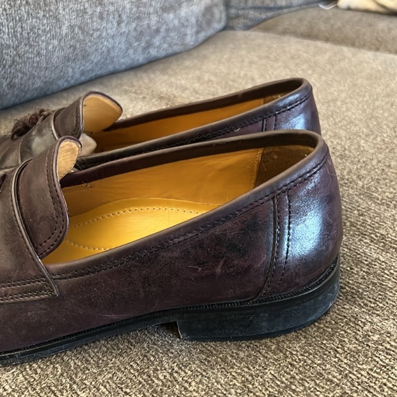 Johnston Murphy Signature Series Brown Leather Tassel Loafers Size 9 - Picture 5 of 13